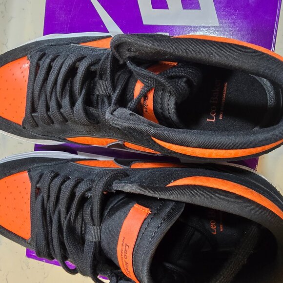 Nike SB React Leo Baker Black/Black/Orange DX4361 002 NIB Size 10.5 NEW SKATE - Picture 5 of 7